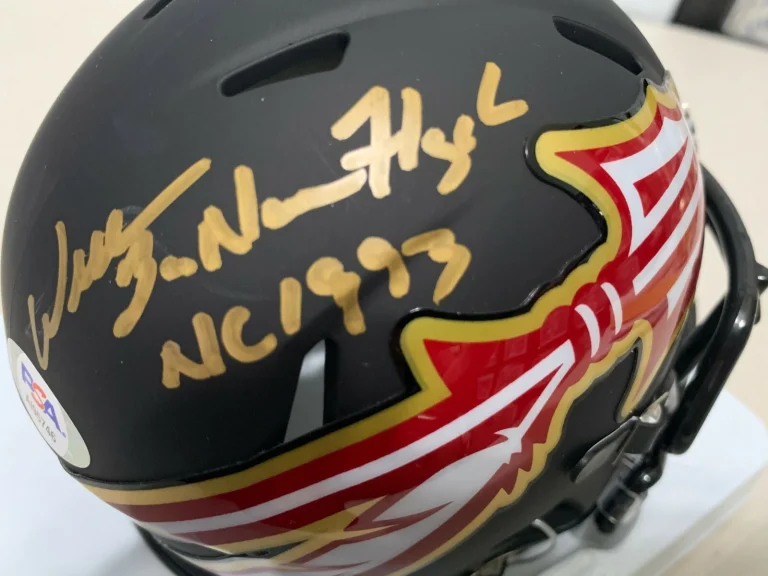 WILLIAM FLOYD FLORIDA STATE SEMINOLES NATL CHAMPS 93 PSA AUTHEN AMP MINI HELMET