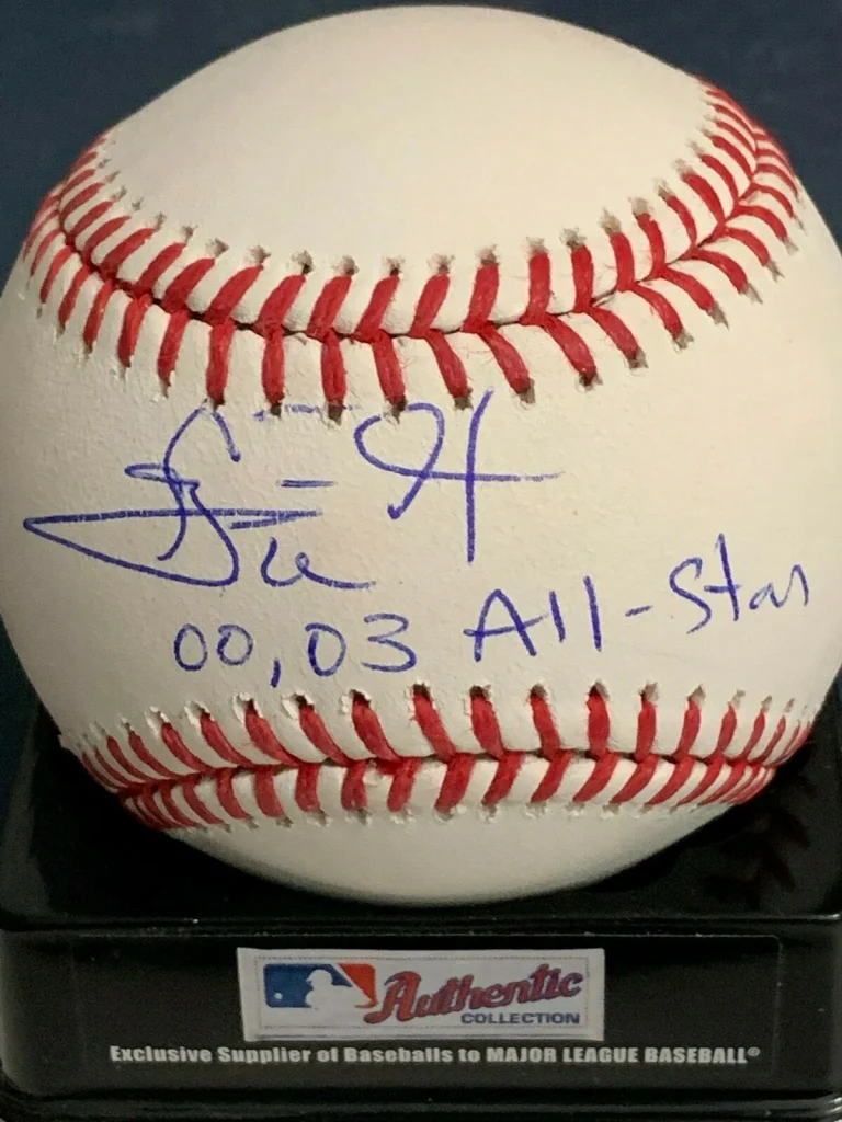 CARL EVERETT NEW YORK METS / BOSTON RED SOX  00,03 ALL-STAR SIGNED OML BASEBALL