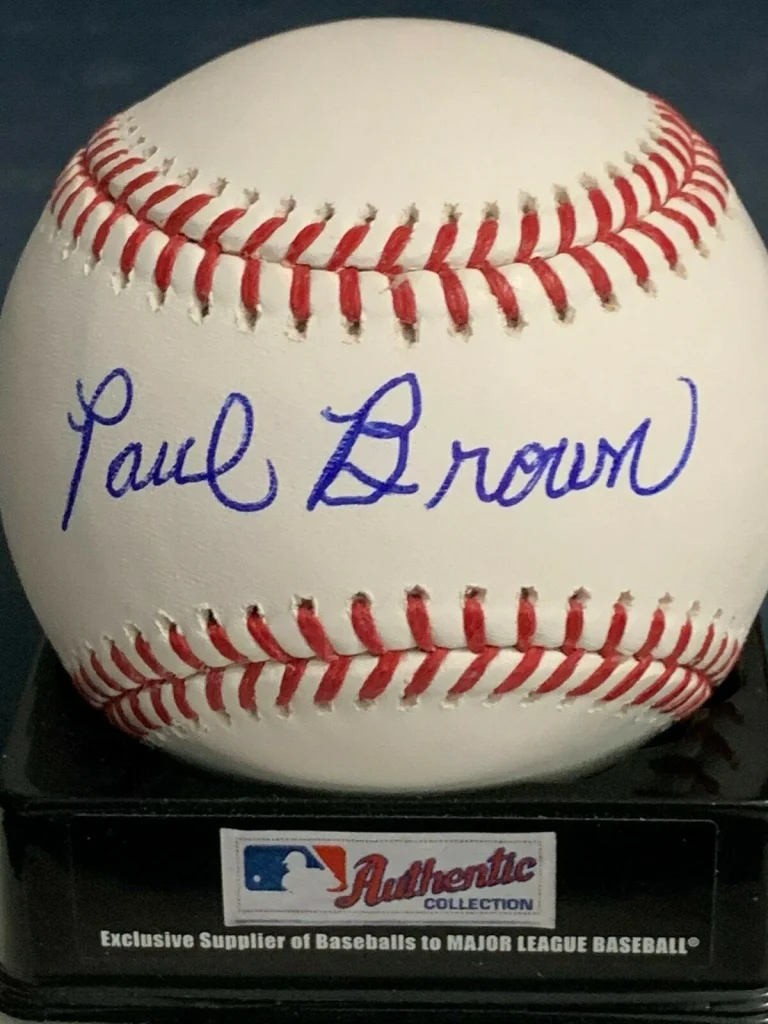 PAUL BROWN  PHILADELPHIA PHILLIES   SIGNED OML BASEBALL
