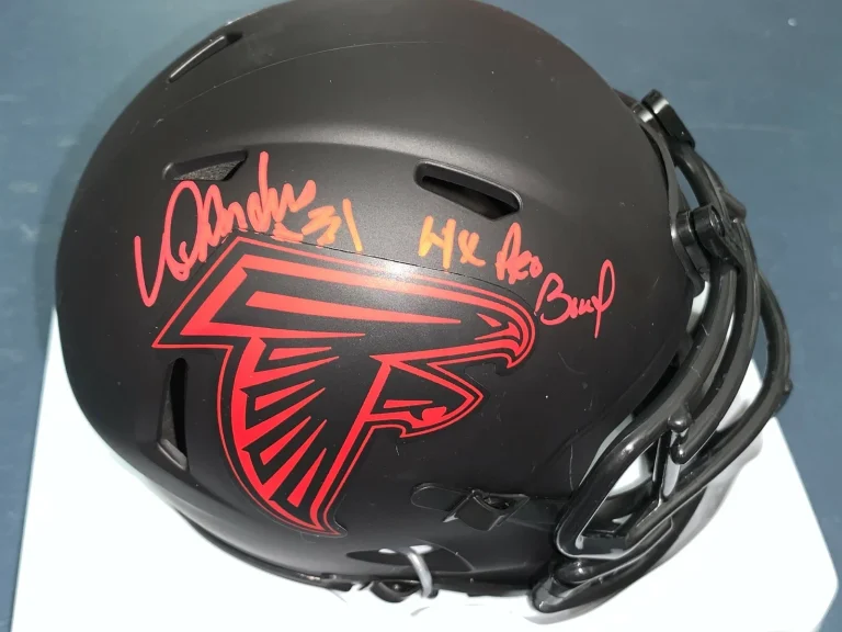 WILLIAM ANDREWS ATLANTA FALCONS  4 X PRO BOWL ECLIPSE SIGNED RIDDELL MINI HELMET