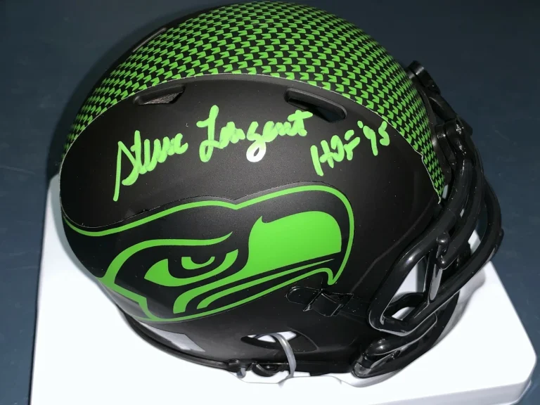STEVE LARGENT SEATTLE SEAHAWKS  HOF 95  JSA AUTHENTIC ECLIPSE SIGNED MINI HELMET
