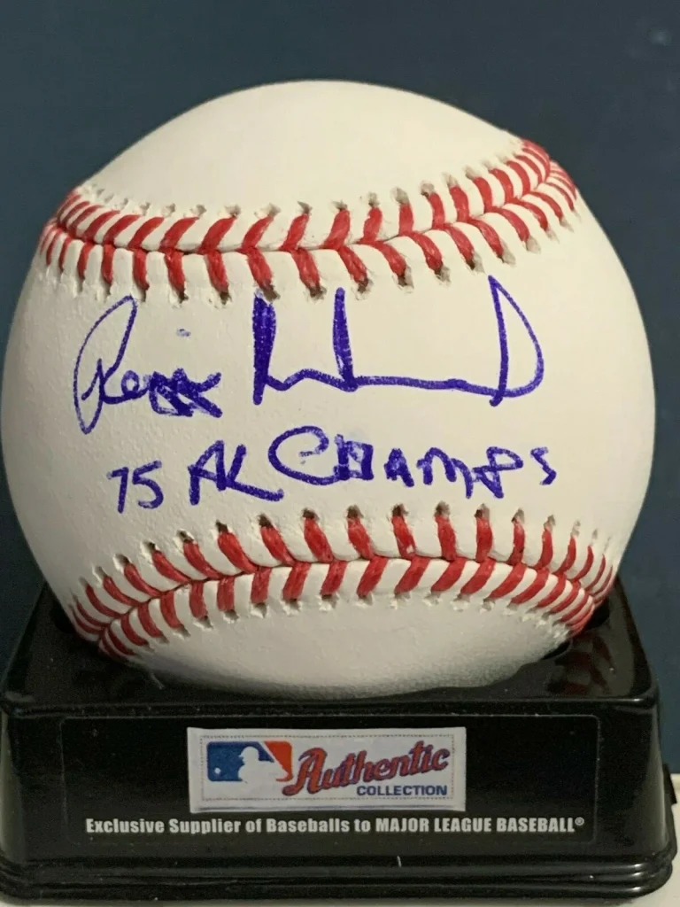REGGIE CLEVELAND  BOSTON RED SOX  75 AL CHAMPS  SIGNED OML BASEBALL