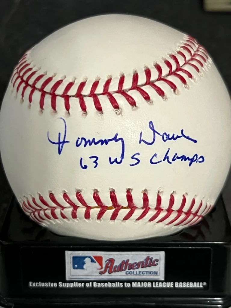 TOMMY DAVIS  LOS ANGELES DODGERS  1963 WS CHAMPS  SIGNED OML BASEBALL