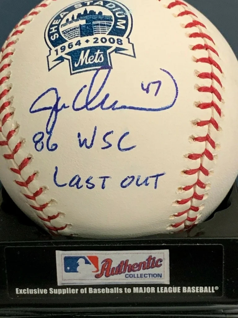 JESSE OROSCO NEW YORK METS 86 WS CHAMPS LAST OUT SIGNED SHEA STADIUM OML BALL