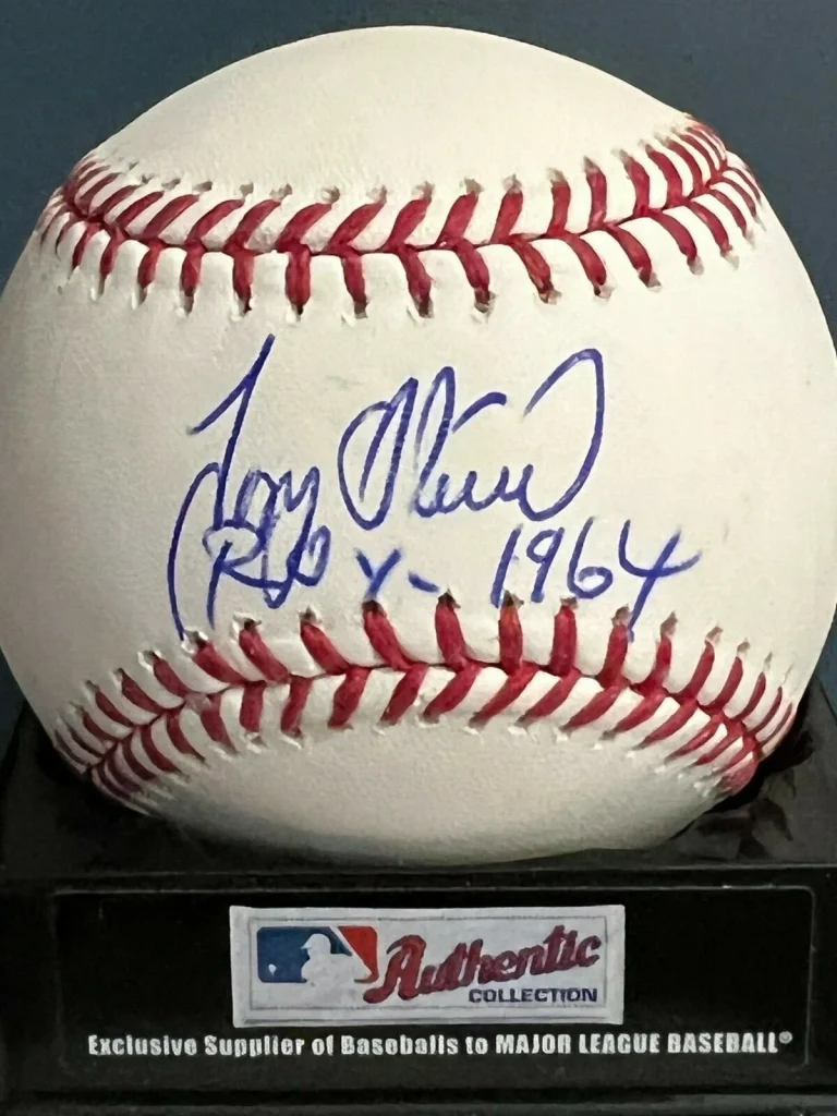 TONY OLIVA  MINNESOTA TWINS  ROY 1964   SIGNED OML BASEBALL