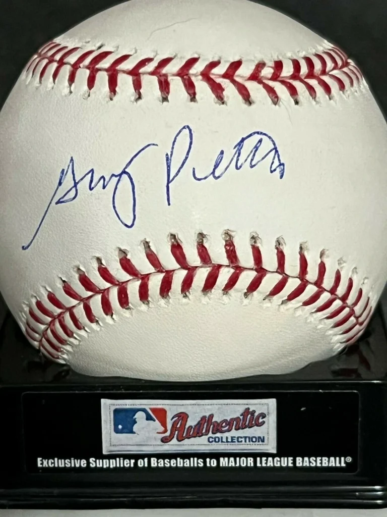 GARY PETTIS  CALIFORNIA ANGELS / TEXAS RANGERS  SIGNED OML BASEBALL