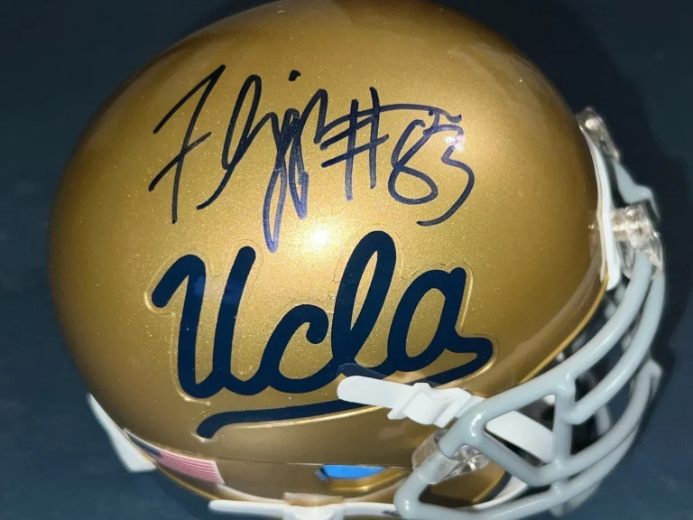 FLIPPER ANDERSON  UCLA BRUINS    SIGNED SCHUTT MINI HELMET