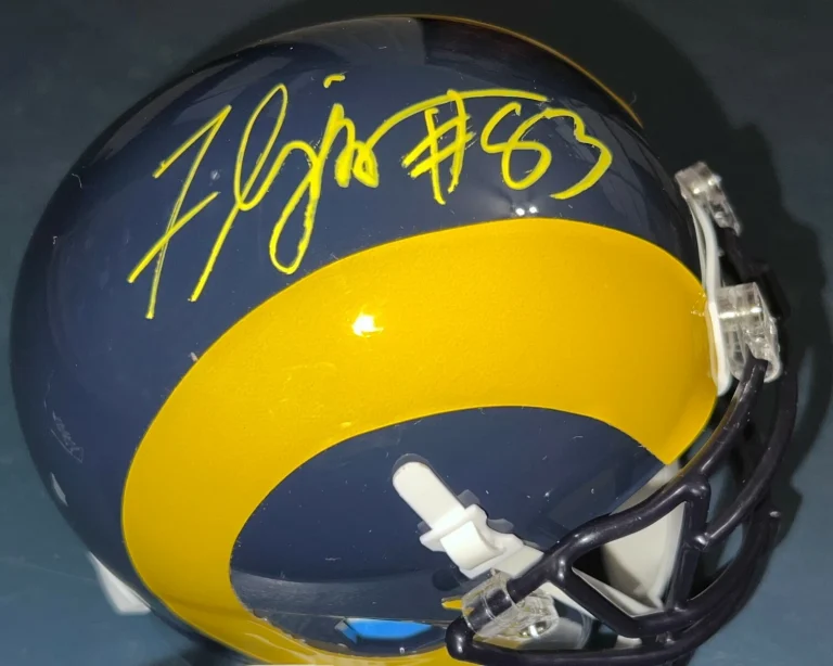 FLIPPER ANDERSON LOS ANGELES RAMS BECKETT AUTHENTIC  SIGNED SCHUTT MINI HELMET