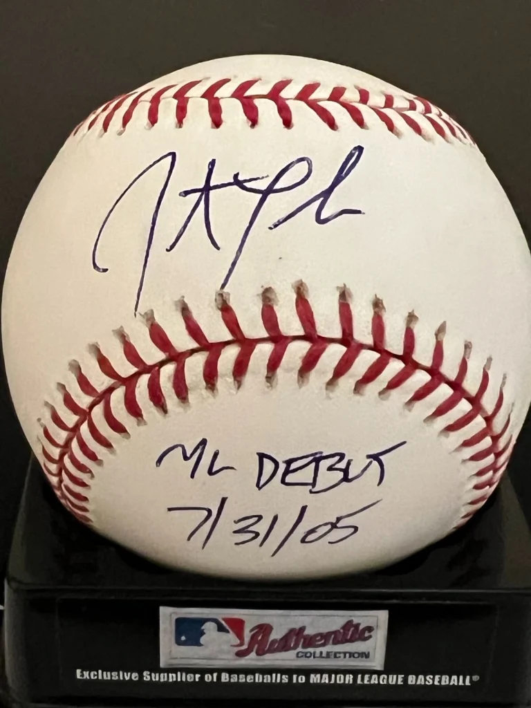 JONATHAN PAPELBON   BOSTON RED SOX  MLB DEBUT  7/31/05   SIGNED OML BASEBALL