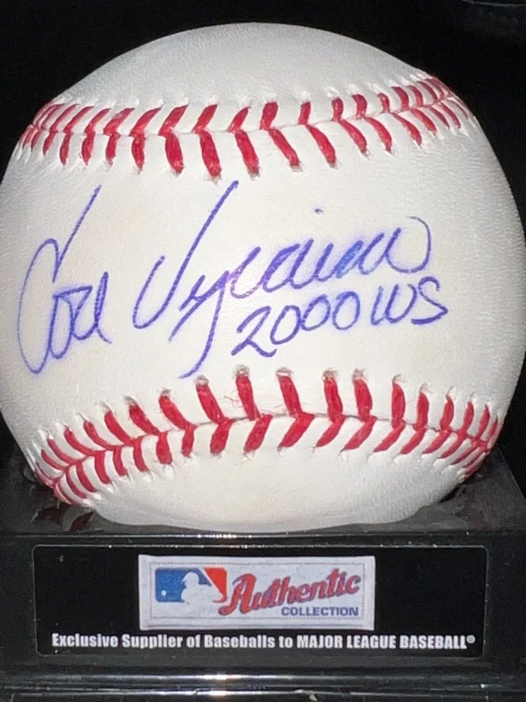 JOSE VIZCAINO NEW YORK YANKEES  2000 WS CHAMPS  SIGNED OML BASEBALL