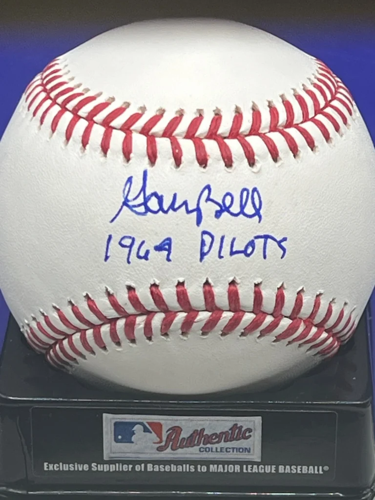 GARY BELL  SEATTLE PILOTS 1969  SIGNED OML BASEBALL