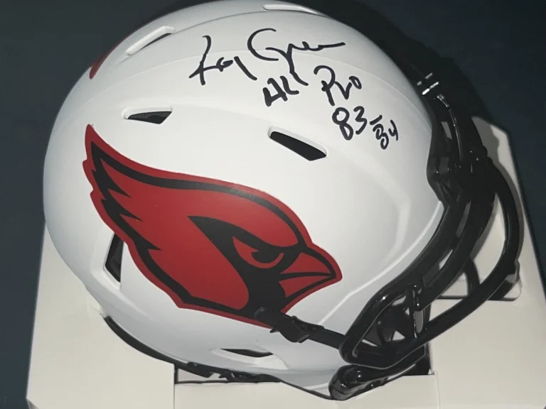 ROY GREEN  ST. LOUIS CARDINALS  ALL PRO 83-84  LUNAR SIGNED RIDDELL MINI HELMET