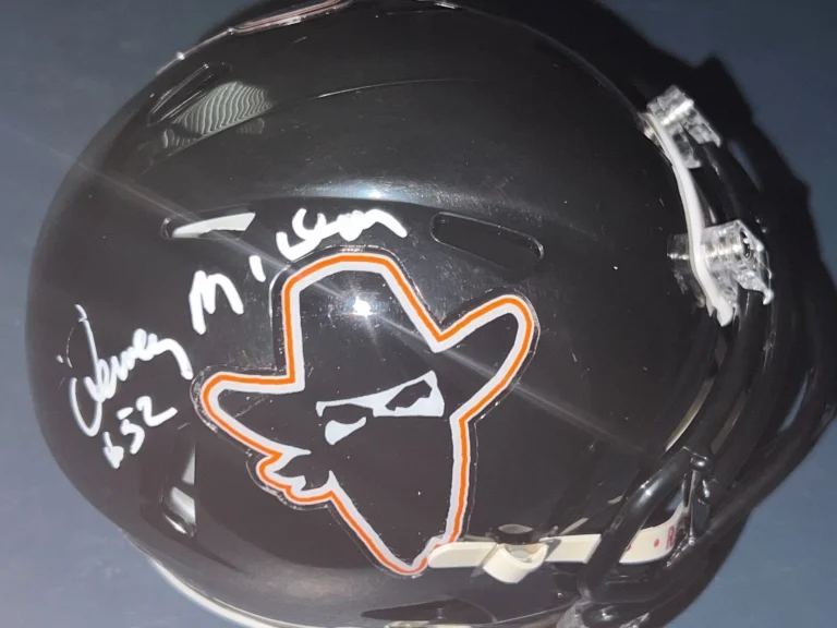 DEWEY MCCLAIN  OKLAHOMA OUTLAWS  USFL  SIGNED RIDDELL MINI HELMET