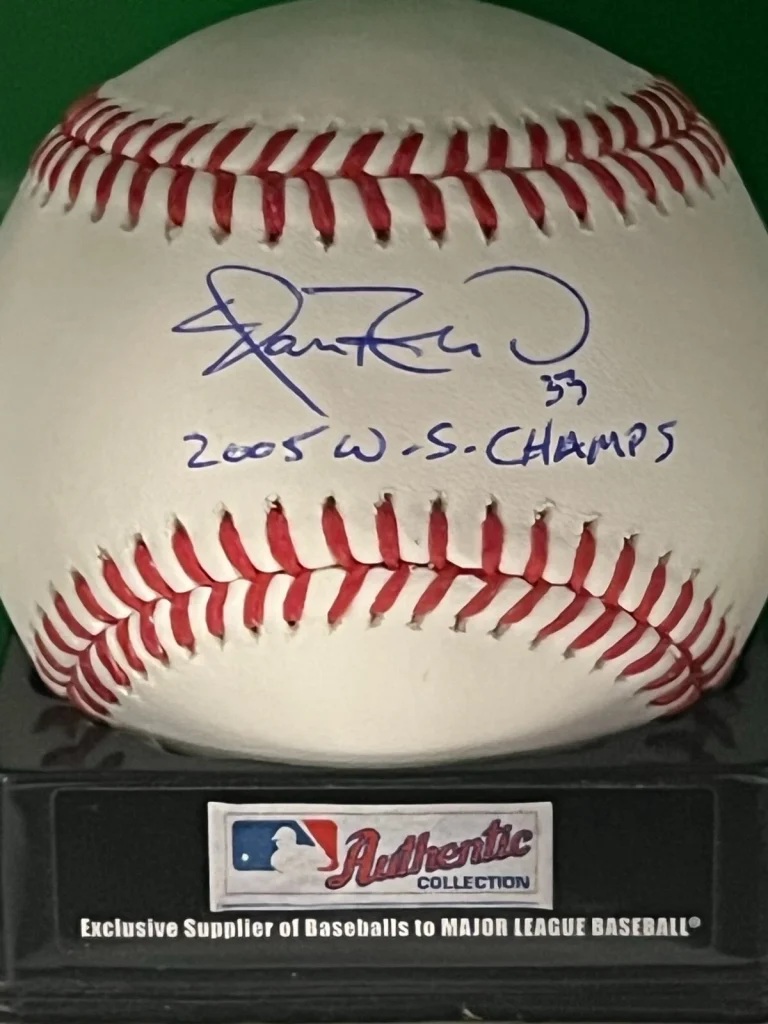 AARON ROWAND  CHICAGO WHITE SOX  2005 WS CHAMPS  SIGNED OML BASEBALL