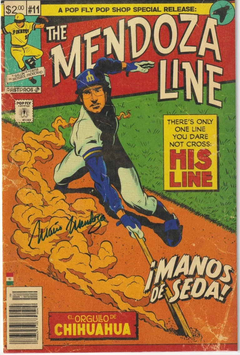 MARIO MENDOZA PITTSBURGH PIRATES  SIGNED MENDOZA LINE  #106  POP FLY ART #37/299