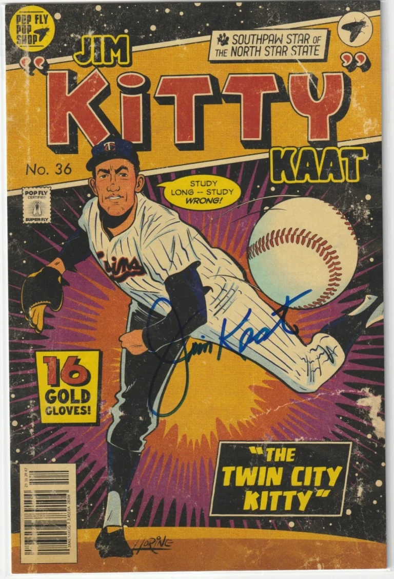 JIM KAAT MINNESOTA TWINS SIGNED  KITTY  #115 POP FLY ART #141/265