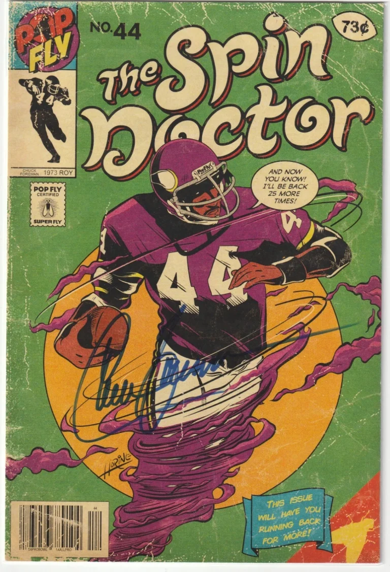 CHUCK FOREMAN  MINNESOTA VIKINGS  SIGNED SPIN DOCTOR  #07 POP FLY ART #227/255