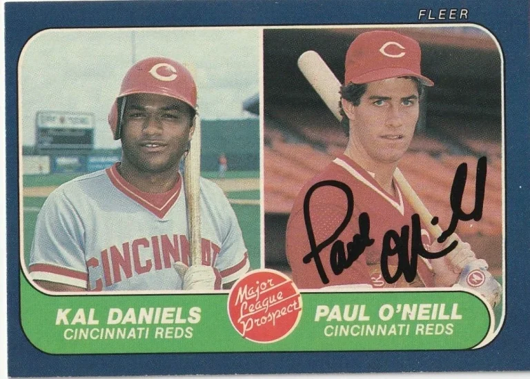 PAUL O'NEILL  CINCINNATI REDS  SIGNED 1986 FLEER #646