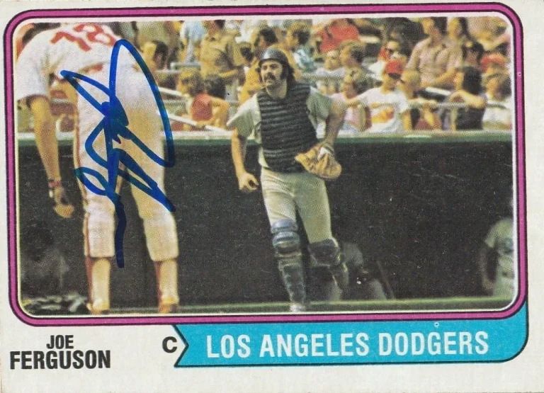 JOE FERGUSON LOS ANGELES DODGERS  SIGNED 1974 TOPPS CARD #86