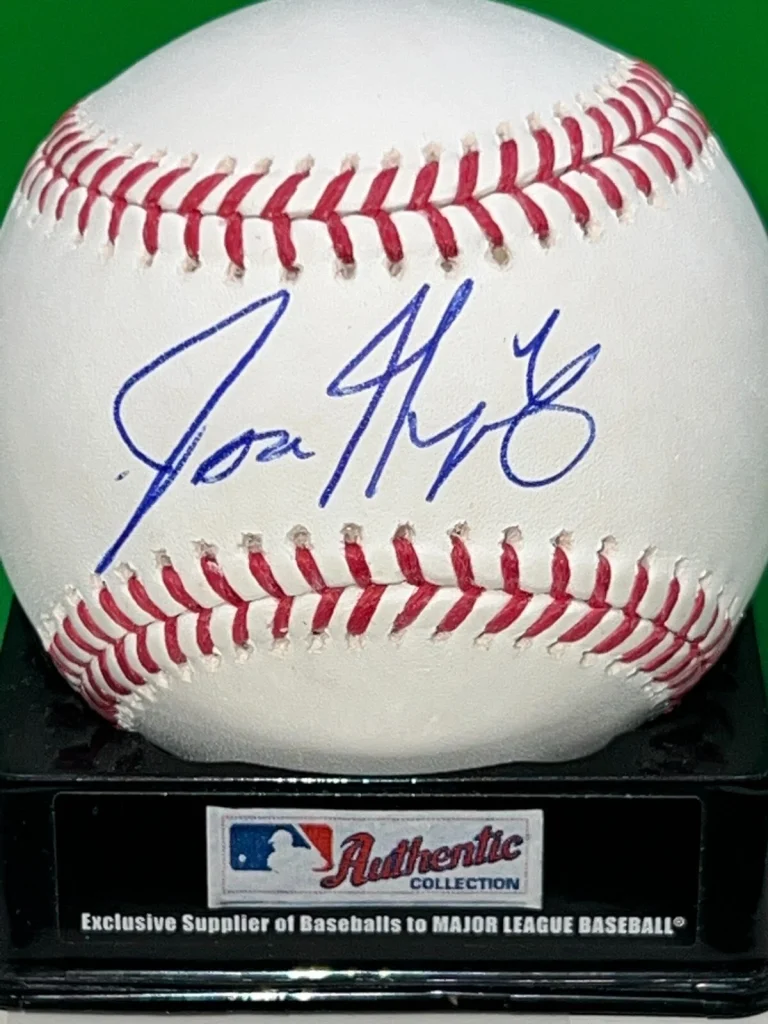 JOSE GUZMAN  TEXAS RANGERS / CHICAGO CUBS  SIGNED OML BASEBALL