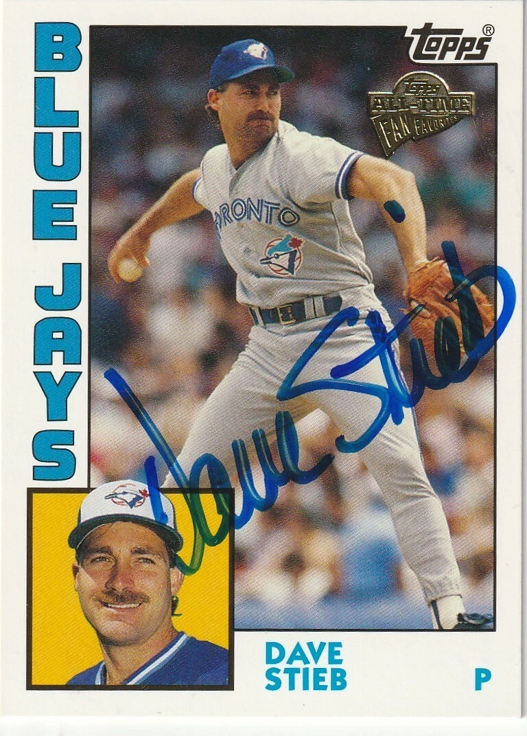 DAVE STIEB TORONO BLUE JAYS  SIGNED 2003 TOPPS ALL-TIME FAN FAVORITES #33