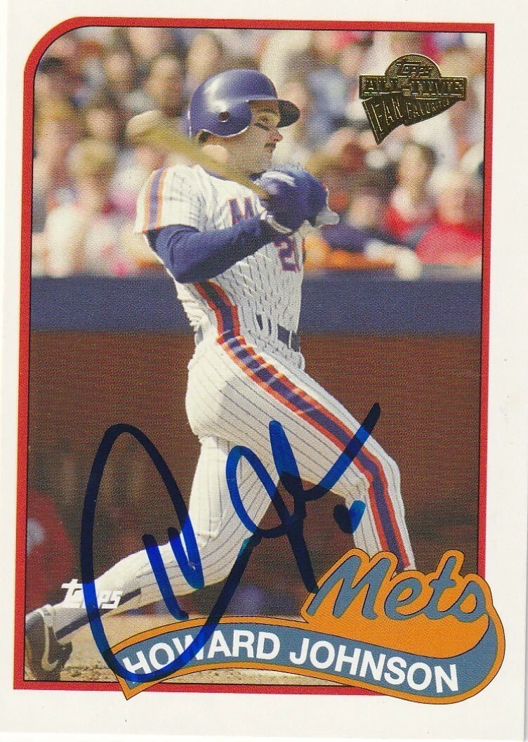 HOWARD JOHNSON NEW YORK METS  SIGNED 2005 TOPPS ALL-TIME FAN FAVORITES #49