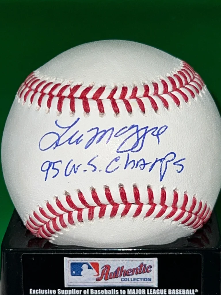 LEO MAZZONE ATLANTA BRAVES  1995 WS CHAMPS  SIGNED OML BASEBALL