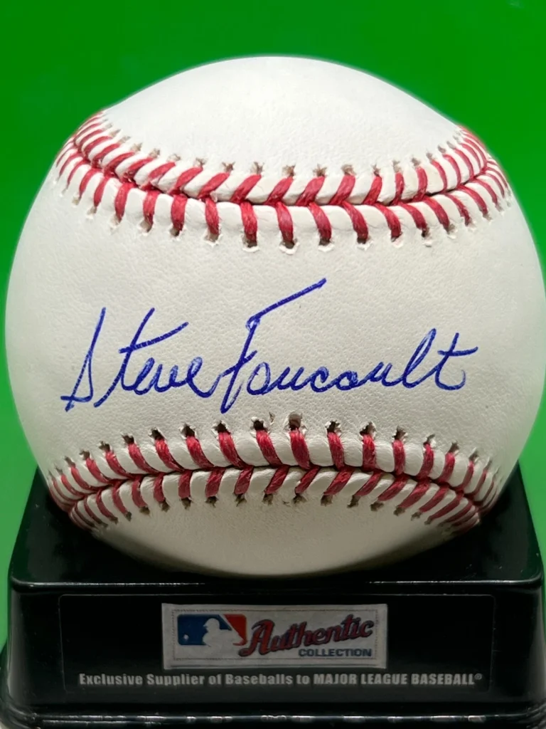 STEVE FOUCAULT  TEXAS RANGERS / DETROIT TIGERS   SIGNED OML BASEBALL