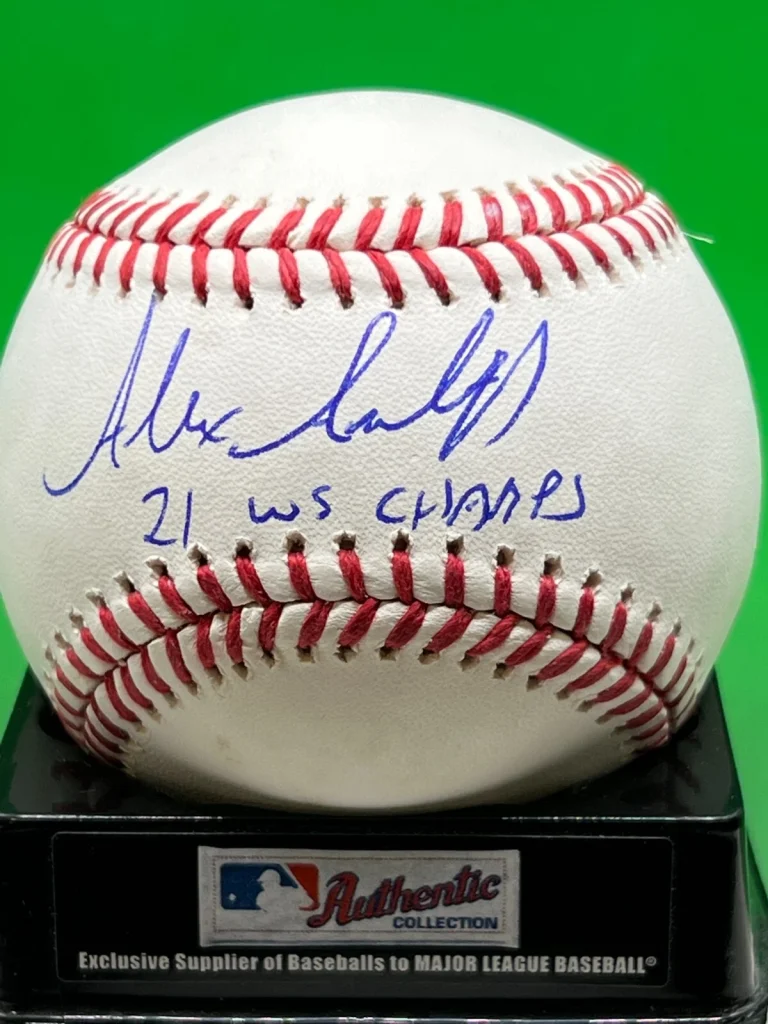 ALEX ANTHOPOULAS  ATLANTA BRAVES  2021 WS CHAMPS  SIGNED OML BASEBALL