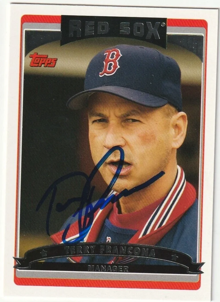 TERRY FRANCONA BOSTON RED SOX  SIGNED 2006 TOPPS CARD #595