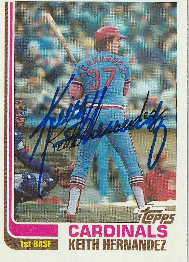 KEITH HERNANDEZ ST. LOUIS CARDINALS SIGNED 1982 TOPPS CARD #210