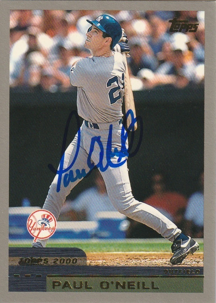 PAUL O'NEILL NEW YORK YANKEES  SIGNED 2000 TOPPS CARD #115