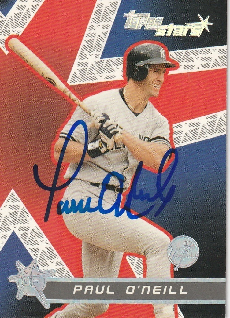 PAUL O'NEILL NEW YORK YANKEES  SIGNED 2001 TOPPS STARS CARD #71