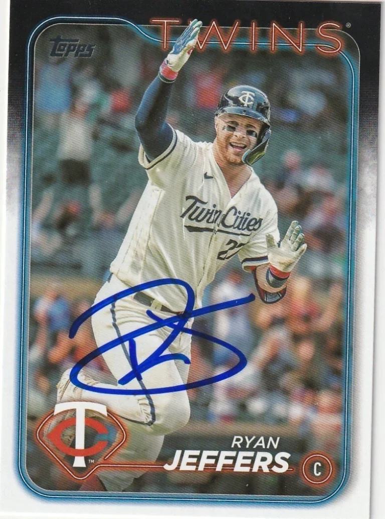 RYAN JEFFERS MINNESOTA TWINS  SIGNED 2024 TOPPS #344