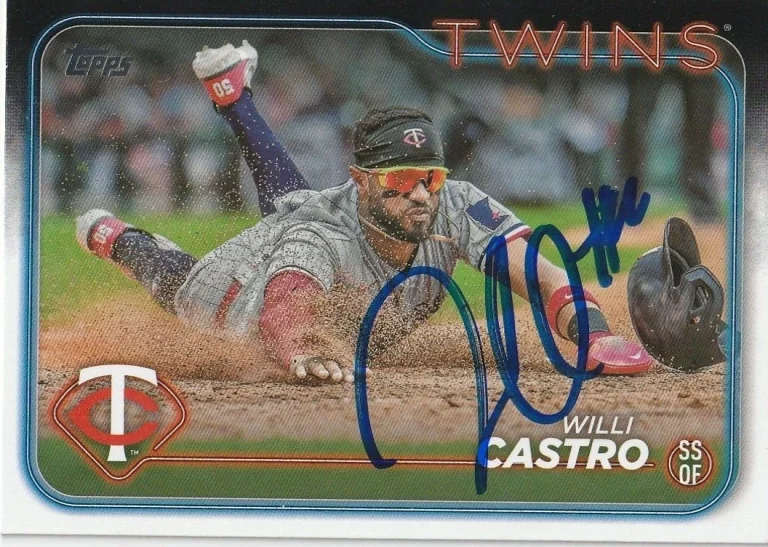 WILLI CASTRO  MINNESOTA TWINS  SIGNED 2024 TOPPS #208