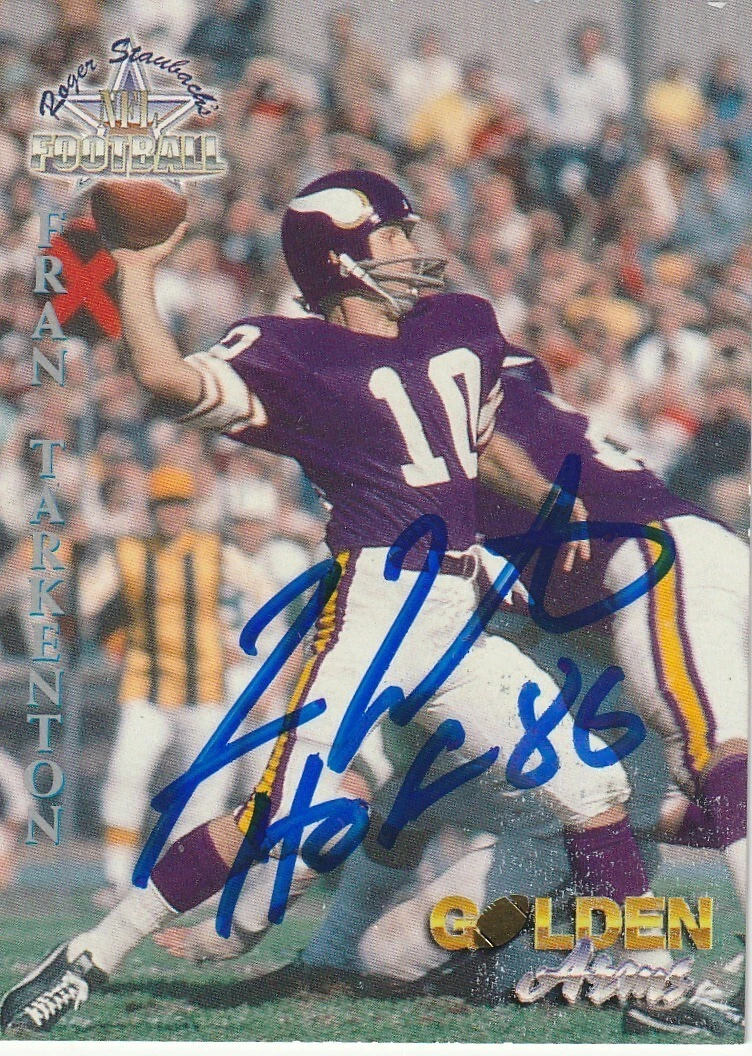 FRAN TARKENTON MINNESOTA VIKINGS HOF 86 SIGNED 1994 TED WILLIAMS CARD #78