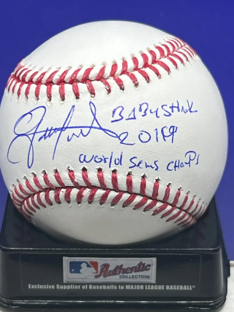GERARDO PARRA WASHINGTON NATIONALS 2019 WS CHAMPS BABY SHARK SIGNED OML BASEBALL