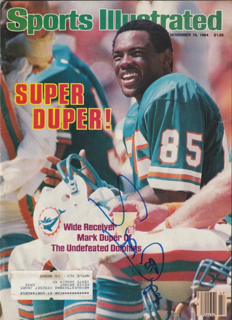 MARK DUPER MIAMI DOLPHINS  SIGNED SPORTS ILLUSTRATED