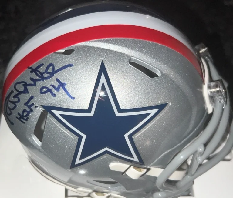 RANDY WHITE  DALLAS COWBOYS HOF 1994  PSA SIGNED 76 THROWBACK MINI HELMET