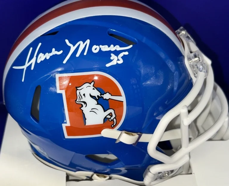 HAVEN MOSES DENVER BRONCOS SIGNED SPEED THROW BACK MINI HELMET
