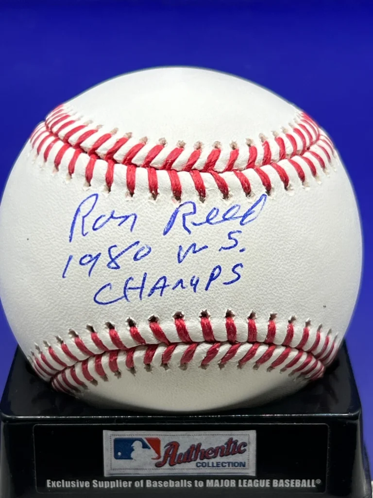 RON REED PHILADELPHIA PHILLIES  1980 WS CHAMPS  SIGNED OML BASEBALL