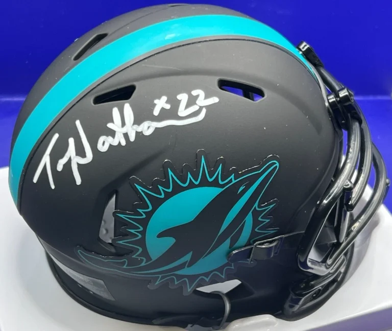 TONY NATHAN  MIAMI DOLPHINS  SIGNED ECLIPSE RIDDELL MINI HELMET