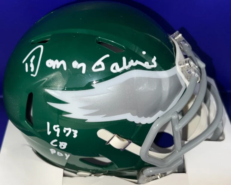 ROMAN GABRIEL PHILADELPHIA EAGLES 1973 COMEBACK POY SIGNED THROWBACK MINI HELMET