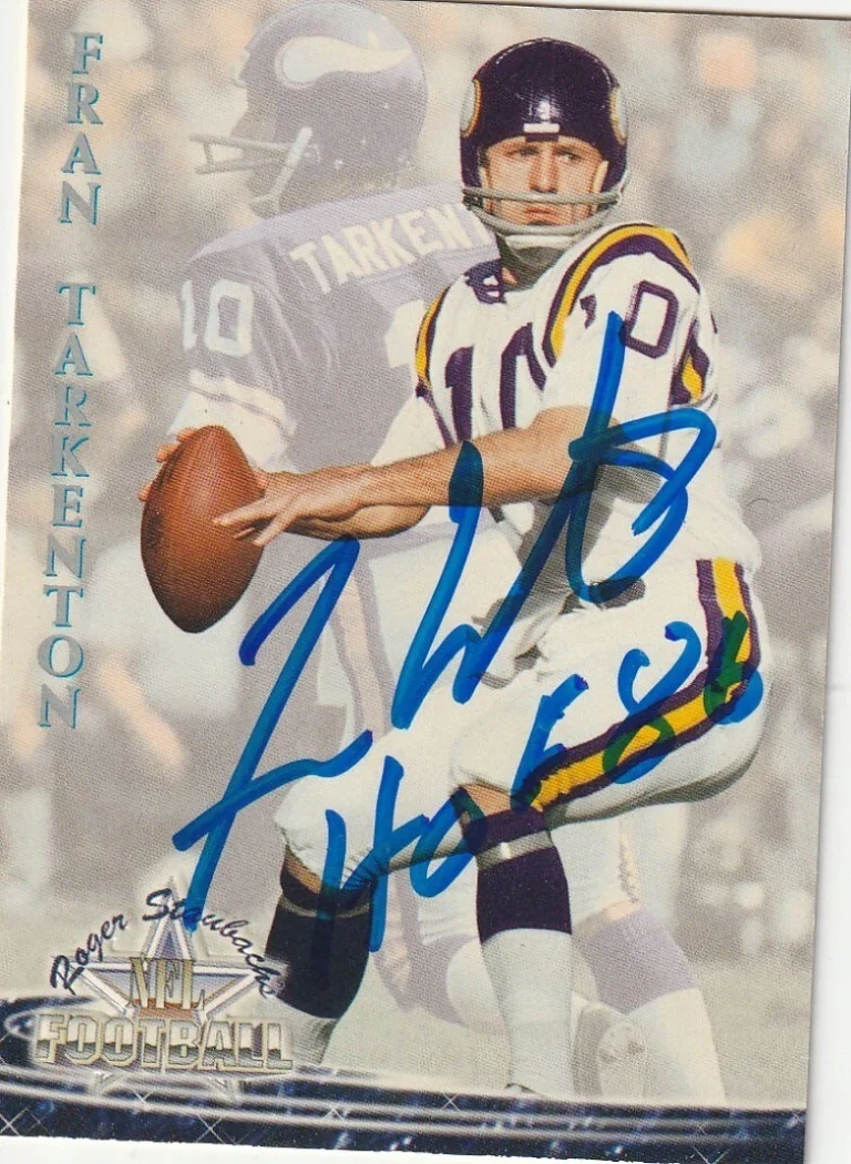 FRAN TARKENTON MINNESOTA VIKINGS  SIGNED 1994 TED WILLIAMS CARD #34
