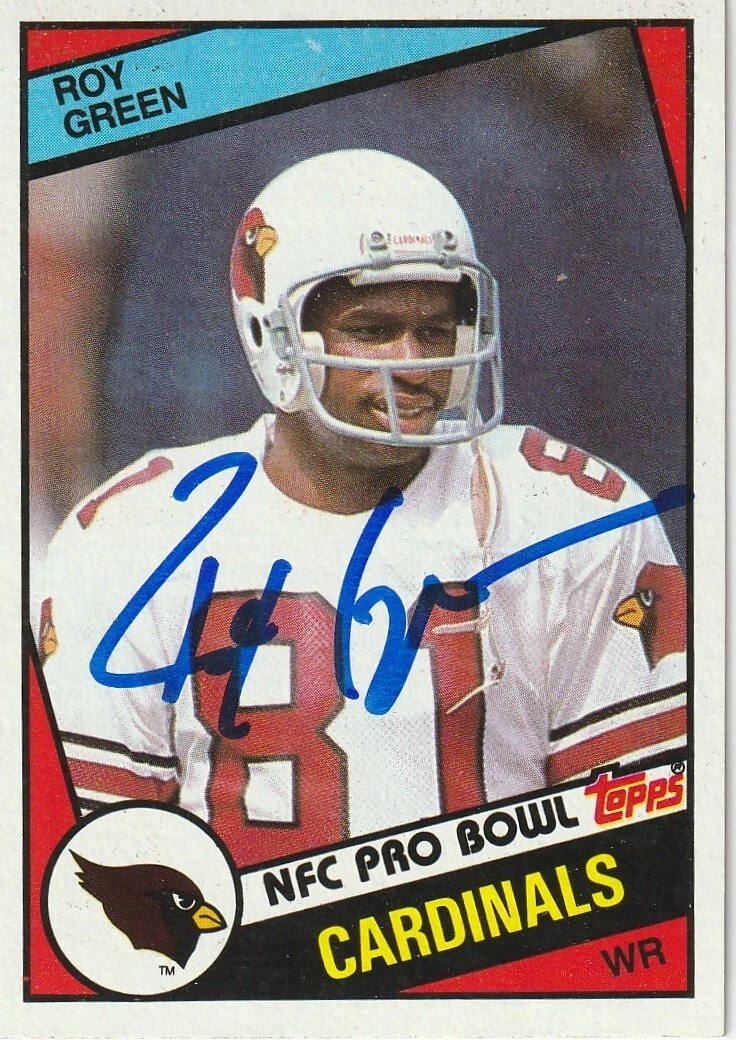 ROY GREEN ST. LOUIS CARDINALS  SIGNED 1984 TOPPS CARD #342