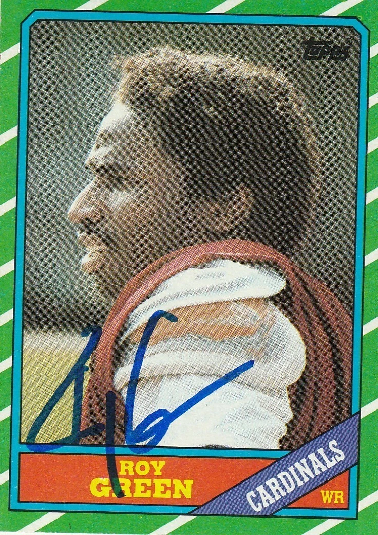 ROY GREEN ST. LOUIS CARDINALS  SIGNED 1986 TOPPS CARD #332