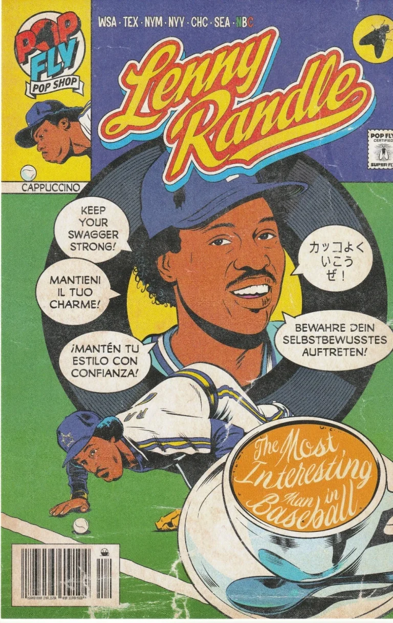LENNY RANDLE MARINERS / METS / CUBS  #150 POP FLY ART #43/200