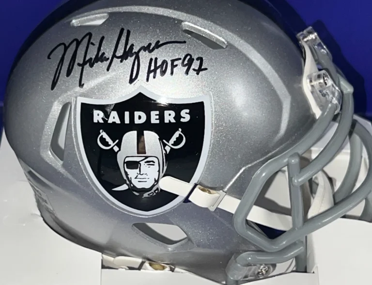 MIKE HAYNES OAKLAND RAIDERS HOF 92  JSA AUTHENTICATED SIGNED MINI