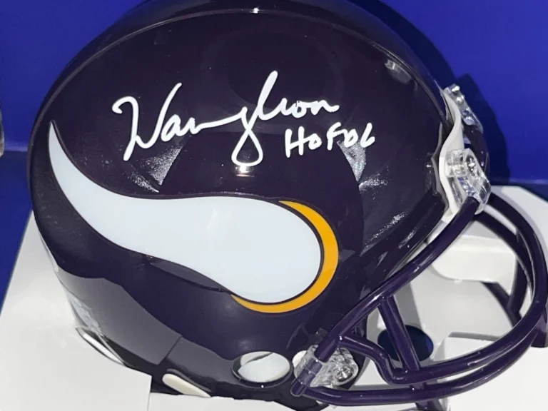 WARREN MOON MINNESOTA VIKINGS HOF 06  JSA AUTHENTICATED SIGNED MINI