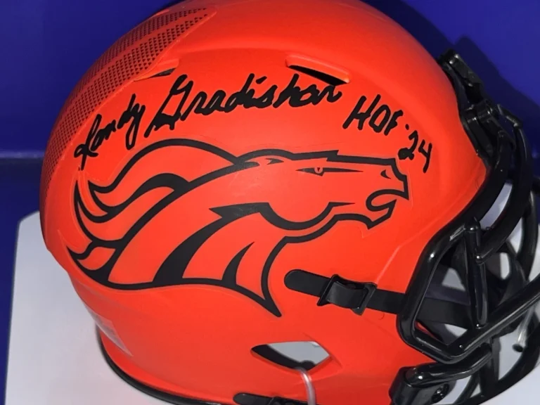 RANDY GRADISHAR DENVER BRONCOS HOF 2024  JSA AUTHENTICATED RAVE SIGNED MINI